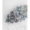 Faship Gorgeous Aqua Blue Rhinestone Crystal Floral Hair Barrette Clip