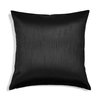 Aiking Home Collection Solid Faux Silk Euro Sham/Pillow Cover, Zipper Closure, 26 by 26 Inches, Black