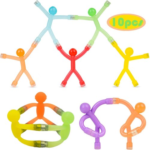 Usoway 10Pcs Mini Man Fridge Magnets, Translucent Novelty Toys for Adults Office Fun Decorative Decoration, Small Humanoid Magnetic Fidget Magnets Toys Christmas Birthday for Gifts