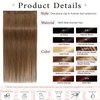 Real Hair Extensions Clip in Human Hair,SEGO One Piece Five Clips Human Hair Extensions Long Straight Human Hair Clip in Extensions,10inch Light Brown,40g