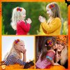 Halloween Hair Accessory Hair Bow for Toddler Girls - Glitter Witch Hat Hair Clips Orange Ribbon Hair Bows Funny Hair Accessories for Girls Kids Halloween Costume Party, Trick or Treating Deco