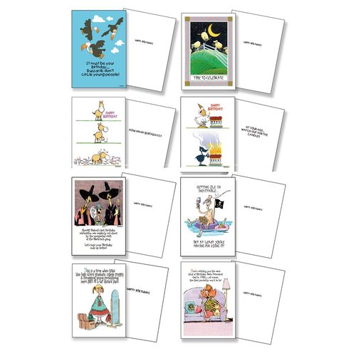 Stonehouse Collection 48 Different Funny Birthday Cards - Assorted Birthday Card Box Set of 48 Card & Envelopes