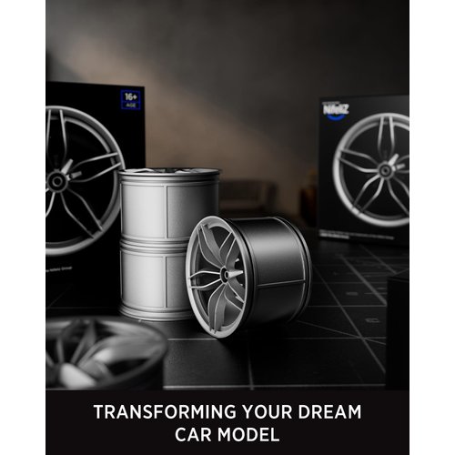 Nifeliz Star-Shaped Wheel Hubs, Set of 4 Painted Wheel Hubs, Stylish Wheel Hubs for 1:8 Scale Car Building Block Kits