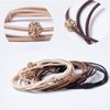 UaiUya 10pcs Rhinestone Hair Ties Elastic Ponytail Holder for Women and Girls