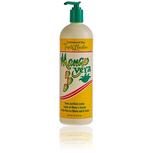 Triple Lanolin Mango Vera Hand and Body Lotion, 20 Oz, 20 Ounce, BRA-40138
