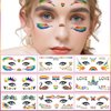 10 Sheets Pride Day Face Sticker Set -Rainbow Face Tattoo Stickers for Adult Kids Eye Body Face Tattoo Sticker Holiday Festival Party Supplies