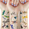 60 Pieces Dragonfly Temporary Tattoos, Birthday Party Decorations Favors Supplies Decor, Cute Insect Dragonflies Tattoo Stickers Gifts for Kids Boys Girls School Prizes