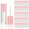 COSIDEA 40PCS Empty Pink Mini Lip Gloss Tubes 2.5ml 0.08 OZ lipgloss Tube with Wand Applicator for Lip oil tint bottles container