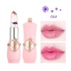 Pakivs 3Pcs Crystal Flower Jelly Lipstick Set,Magic Temperature Color Change Lip Gloss Long Lasting Clear Nutritious Moisturizer Lip Balm (Pink) (flower lipstick)
