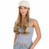 GUOJIAN Baseball Cap with Hair Extensions for Women Adjustable Hat with Synthetic Wavy Wig Attached 18inch Long Body Wave Hair (F27/613, 18Inch)
