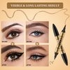Eyebrow Pencil with 4 Micro-Fork Tip Natural Looking Brows Effortlessly and Stays on All Day Waterproof Black