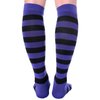 Doc Miller Open Toe Compression Socks for Women and Men 15-20mmHg, Shin Splints, Varicose Veins, Calf Injury Recovery, 1 Pair Purple & Black Small Toeless Compression Socks Women