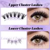 WENDY Lashes Clusters Multi-Type DIY Eyelash Extension - Lash Clusters D Curl 50D & Bottom Lashes, Black Cluster Eyelash Extensions Wispy Soft Individual Lashes Suitable for Beginners, 10-16 MM