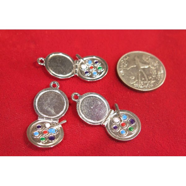 Bulk! 15pc"Eye Shadow" nxKN Charms in Antique Silver
