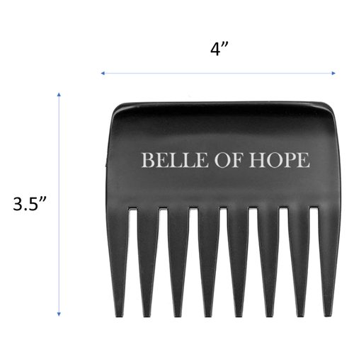 Belle of Hope Mara Ray Cleanse and Clarify Shampoo for Synthetic and Human Hair Wigs, 8floz and Wide Tooth Comb