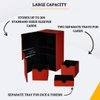 Card Guardian - Premium Double Deck Box (Red) for 200+ cards Trading Card Games TCG Perfect for Magic the gathering (MTG), Commander Deck, Yugioh Deck Box, Sports Card Storage Boxes