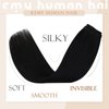 Sunny Hair Beaded Weft Hair Extensions Human Hair 50G Micro Bead Weft Hair Extensions Real Human Hair Straight Weft Hair Extensions with Micro Beads Easy Weft Jet Black 24 inch