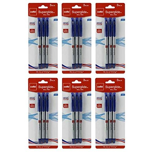 Cello Superglide Pen blue Pack of (6)