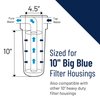 Pentair Pentek DGD-5005 Big Blue Water Filter, 10-Inch Whole House Sediment Filter Cartridge Replacement, Dual-Gradient Density Spun Polypropylene, 10" x 4.5", 5 Micron, Pack of 1