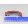 Dark Brick Red barrette plastic marbled pattern rectangle hair clip accessory 3.25 inches long