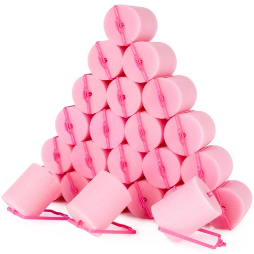 MAQIHAN 24PCS Foam Hair Rollers - Heatless Hair Curler for Short/Long Hair in Random Colors - Sponge Rollers for Hair Curling Overnight - Suitable for All Hair Types