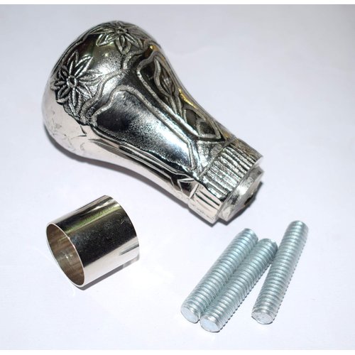 india.nautical.store Vintage Brass knob Designer Head Handle nikil playted Victorian Cane Wooden Walking Stick, 7 cm