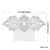 Women's Austrian Crystal Bride Wings Wedding Hair Comb Hair Accessories Art Deco Floral Bridal Side Combs Headpiece for Women, Brides Hair Accessories/Gift Box Silver 1