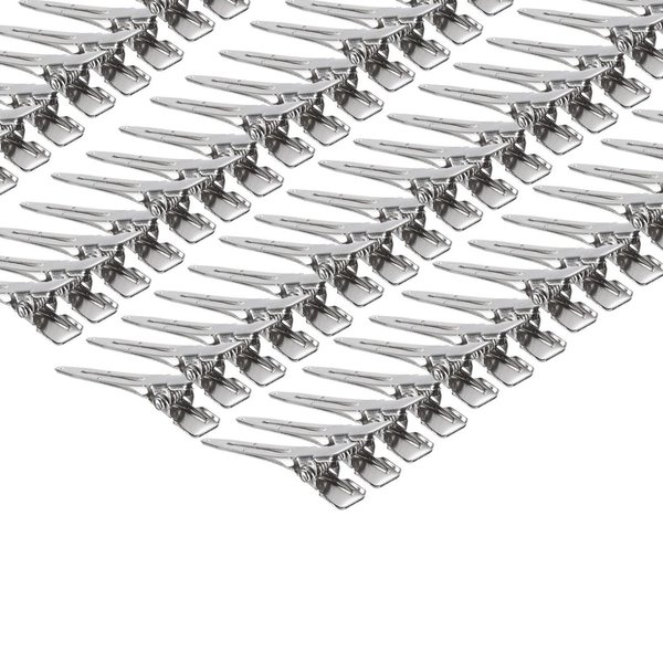 Hair Clips - 100-Pack Duckbill Clips, Professional Hairdressing Salon Metal Hair Grips for Hai Styling and Sectioning, Alligator Hair Clips, Silver, 1.75 Inches