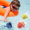 TOHIBEE Bath Toys, 3 Pack Cute Swimming Turtle Bath Toys for Toddlers 1-3, Floating Wind Up Toys for 1 Year Old Boy Girl, New Born Baby Bathtub Water Toys, Preschool Toddler Pool Toys