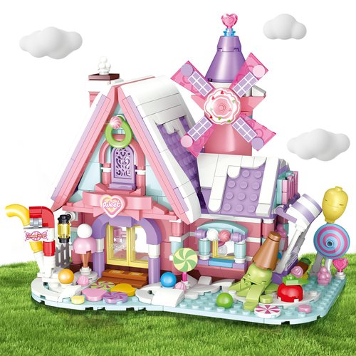 Candy House Toy Building Set That Compatible with Lego Sets for Girls 6-12 8-12 Fun to Build, Sparks Imagination, Charming Room Decor for Girls 8-12 for Girls Boys 6-12，547pcs