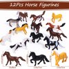 Winrayk 110Pcs Horse Birthday Party Favors Supplies Non-Woven Gift Bags Horse Figurine Make Your Own Stickers Horse Gifts Toys Kids Western Cowboy Cowgirl Animal Horse Birthday Party Supplies Decor