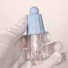COSIDEA 15pcs 4ml Cute empty lip gloss tubes with wand Blue short chubby lipgloss tube big applicator container