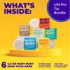Nudy Rudy Natural Bar Soap | 6 Pack Assorted Organic Shea Butter Soap Bars | Moisturizing Body Soap Bars for Men & Women | No Harsh Chemicals | Life Pro Tip Bundle | Bulk Soap | 4.2 oz