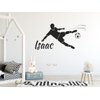 Custom Name Soccer Player Wall Decal - Soccer Wall Sticker - Soccer Ball Wall Decor - Soccer Name Wall Decal - Wall Decal for Home Nursery Decoration (Wide 40"x18" Height Inches)