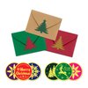 120 PCS Christmas Envelope Stickers Christmas Tree Seals Labels, 2'' Round Merry Christmas Snowflake Stickers Combination for Gift Invitation Greeting Card Envelope Holiday Presents Decorative Seals