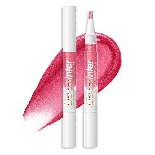 FREEORR Glitter Lip Gloss,Plumping Lip Gloss Oil,Moisturizing Lipstick Lipgloss Lip Balm High Shine Glassy Glossy Twist Tinted Lip Oil,Plump Glimmer Lip Glow Oil 0.1 Fl Oz#10