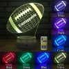 FlyonSea Football lamp, Rugby Ball Bedside Lamp 7 Colors Change + Remote Control with Timer Kids Night Light Optical Illusion Lamps for Kids Lamp As a Gift Ideas for Boys or Kids