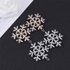 Beaupretty 8 Pieces Christmas Snowflake Hairpins Blue Rhinestone Snowflake Hair Clips Metal Bobby Pins Winter Barrettes for Women Girls