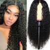 14 Inch Water Wig Human Hair Deep Curly Short Bob Wig Transparent Lace Frontal Wigs Wigs for Black Women Black 150% Density (11)
