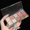 Go Ho 10 Colors Eyeshadow Palette,Shimmer&Glitter Eyeshadow Korean Makeup,Highly Pigmented Shades,Shinning Diamond Looking,Waterproof Eyeshadow Makeup Palette,07 Galaxy Sky Sparkle