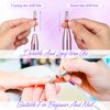 3 Pieces Nail Carbide 5 in 1 Bit Multi-function Tapered Shaping Nail Drill Carbide Nail Drill Bit Use for both Left to Right Handed, 3/32 Inch Nail Bit for Fast Remove Acrylic Gel Nail (Silver)