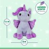 Warm Pals Scented Glow in the Dark Pegasus Plush, Cozy Microwavable and Freezable Plush Toys Filled with Natural Grains and Lavender, Heatable and Coolable Bedtime Comfort Weighted Stuffed Animal