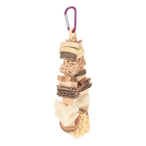 Bird Toys for Parakeets, Parrot Chewing Toys Parrot Toy, Wooden Bird Chew Toys Rattan Balls Wood Block for Small and Medium-Sized Macaws, African Grey Parrots, Medium-Sized Bird cage Toys