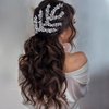 DIMNIE Wedding Hair Comb Sparkling Rhinestone Bridal Headpiece Silver Wedding Hair Accessories (silver 576)