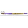 Pana Acrylic Nail Brush Pure Kolinsky Hair Beigh Purple Wood Handle with Purple Ferrule Round Shaped Style (Size # 8)