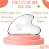 SLEEP YOUNG Stainless Steel Gua Sha Tool - Durable, Anti-Aging Facial Sculptor for Lymphatic Drainage and Puffiness Reduction, includes Travel Pouch