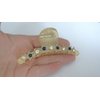 Generic Clear transparent lite golden beige crystal star hair claw clip for fine, thin