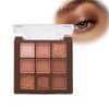 ONXK Brown Eyeshadow Palette Neutral - 9 Colors Matte Shimmer Tone Powder Eyeshadow Pallet Highly Pigmented Glitter Long Lasting Eye Shadow Natural Makeup