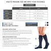 Truform Compression Socks, 10-20 mmHg, Ladies Gym Socks, Knee High Over Calf Length, Navy, Small