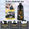 JIESSIA Dark Brown Hair Dye Shampoo 3 IN 1, 16.9 Fl Oz, Natural Herbal Plant Semi Permanent Covers All Gray Hair Treated for Women & Men